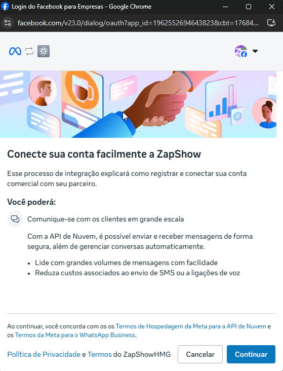 pagina apresentação api oficial